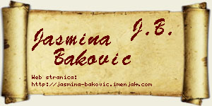 Jasmina Baković vizit kartica